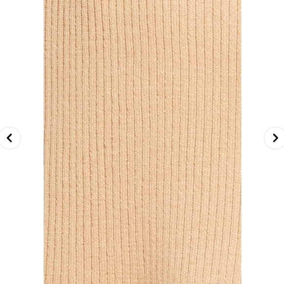 Wayf Leland Long Sleeve Tie Back Short Sheath Sweater Dress size XS camel color - Picture 4 of 14